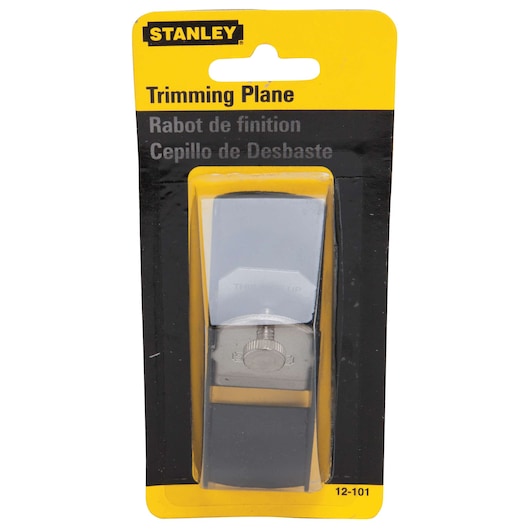 Small trimming plane in plastic packaging