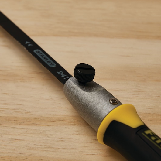 Durable tension nut for easy blade change feature in 6 inch fatmax multi saw.