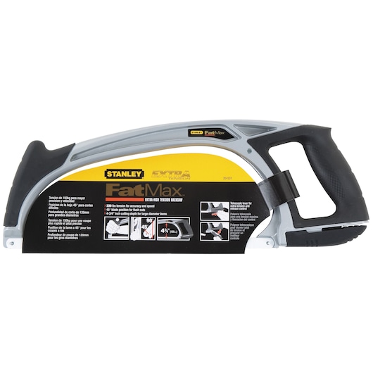 12 inch fatmax high tension hack saw in packaging.