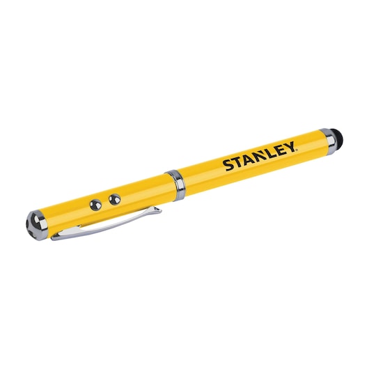 Profile of multi function pen with stylus laser and L E D flash light