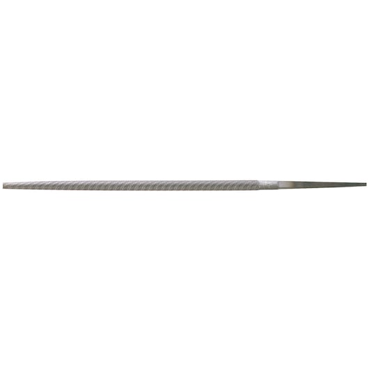 Profile of 8 inch single cut round bastard file.