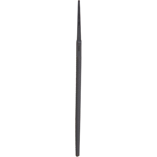 Profile of 6 inch single cut round bastard file.