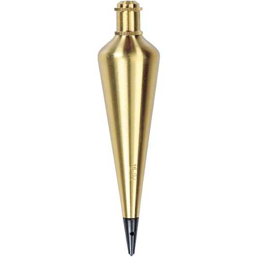 16 ounces brass plumb bob.
