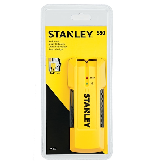 S 50 EDGE DETECT 3 quarters of an INCH STUD FINDER in plastic packaging.