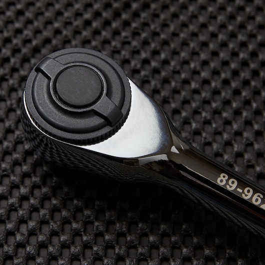 Reversible mechanism for forward and reverse transition feature of three eighths inch Drive Rotator Ratchet.