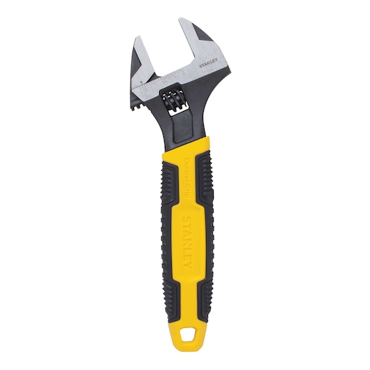 8 inch Adjustable Wrench with jaws open.
