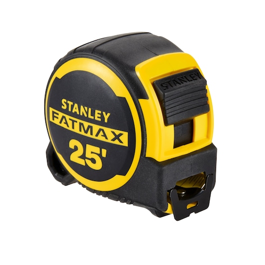 Profile of 25 foot fatmax tape measure.