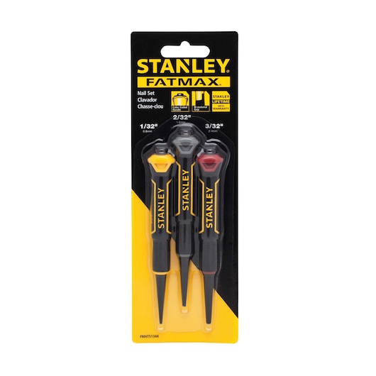 3 piece fatmax nail set in packaging.