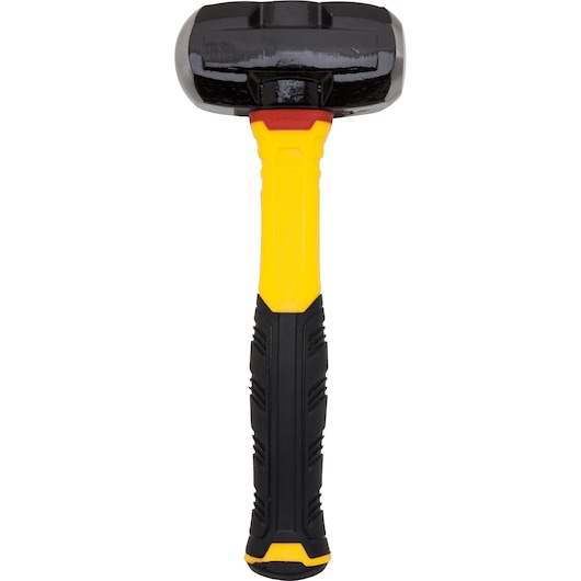 Profile of 3 pound anti vibe drilling sledge hammer .