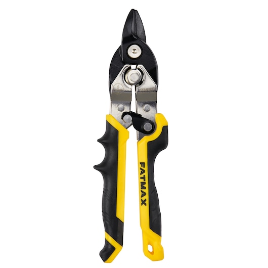 Front profile of fatmax straight cut bulldog aviation snips.