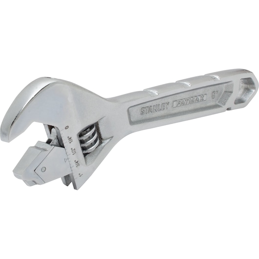 Profile of stanley fatmax 8 inch ratcheting adjustable wrench.