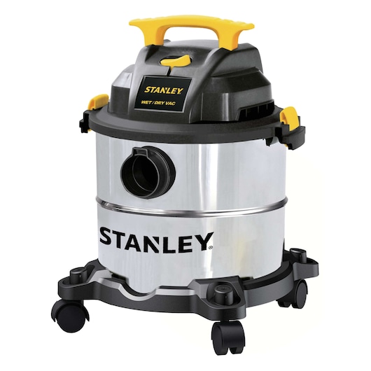 5 GALLON 4 PEAK MAX H P HORSEPOWER PRO STAINLESS STEEL WET and DRY VACUUM.
