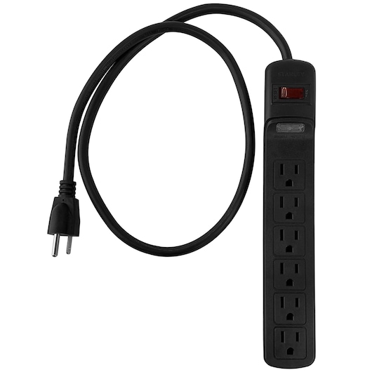 Front angle view of SURGEMAX™ 6 Outlet Home Electronics Surge Protector