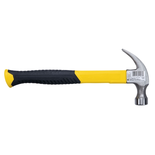 Profile of 16 ounce Fiberglass Hammer.
