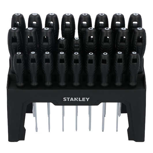 Stanley screwdrivers STHT60836 26pc Screwdriver Set (in Stand) front view.