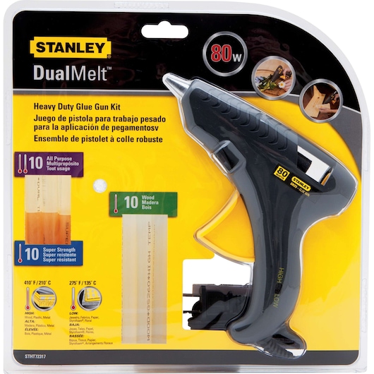 Dual Melt Glue Gun Kit in plastic packaging.