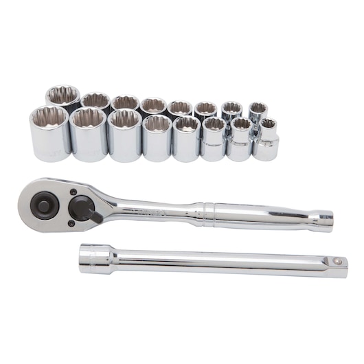 18 pc 3/8 in SAE & Metric Mechanic's Tool Set