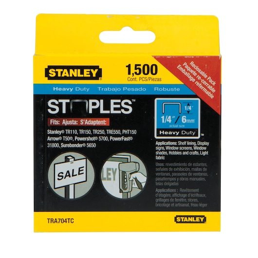 1/4 in Heavy Duty Staples (1500 pc)
